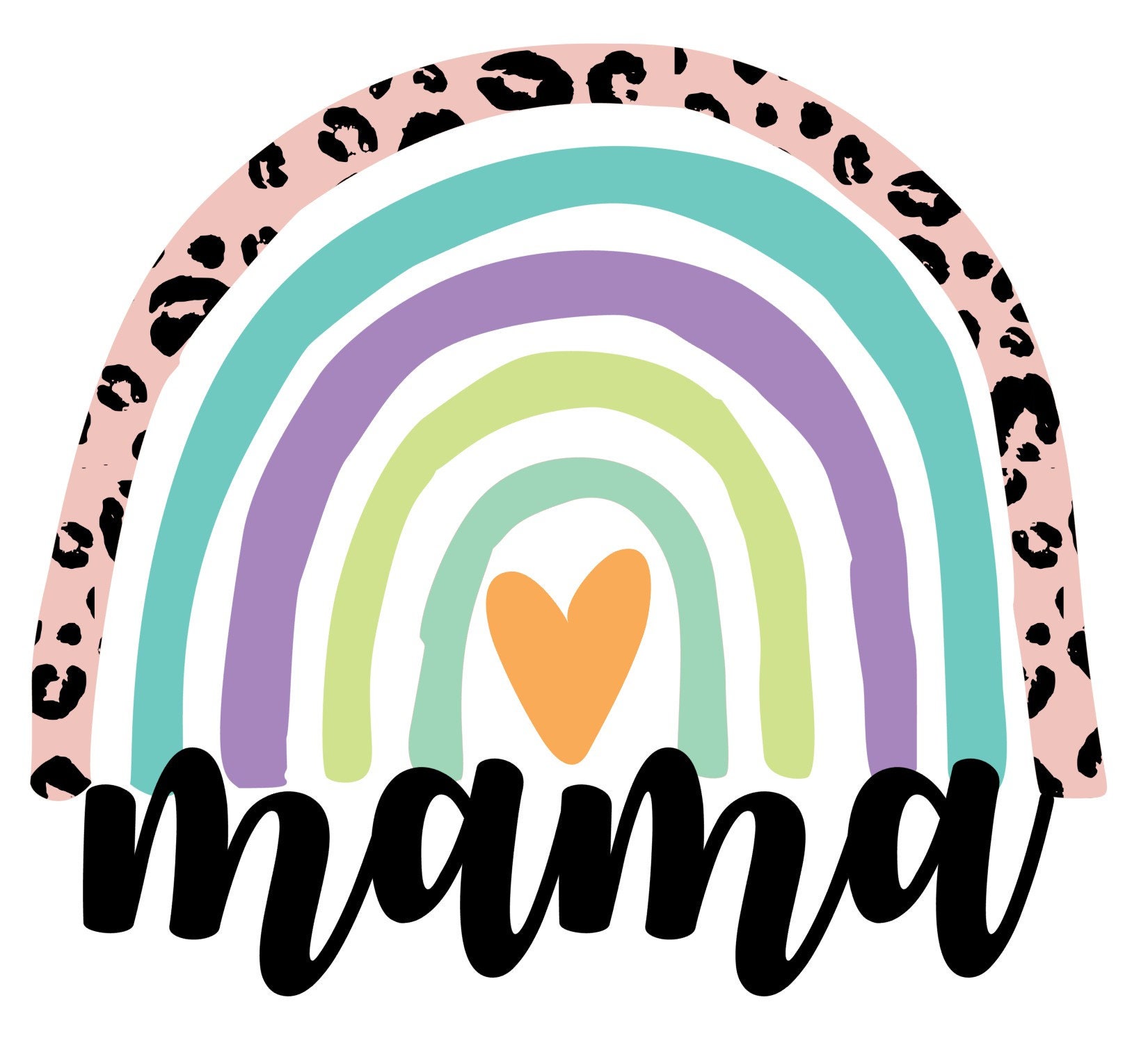 Download Mama Rainbow Leopard Cheetah Watercolor Svg Png Instant Etsy