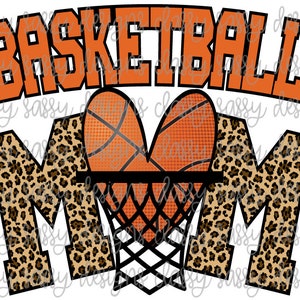 Basketball Mom Leopard Cheetah Sports Mom Momma Mama PNG INSTANT DOWNLOAD Print and Cut File Silhouette Cricut Design Space Sublimation