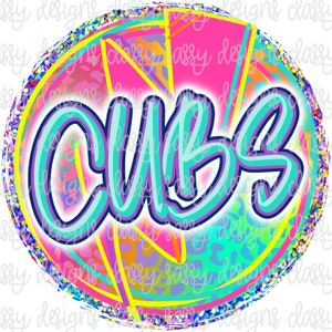 Mascote da escola Cubs, espírito escolar png, esportes png, PNG DOWNLOAD INSTANTÂNEO Sublimação, Dtf, impressão e corte