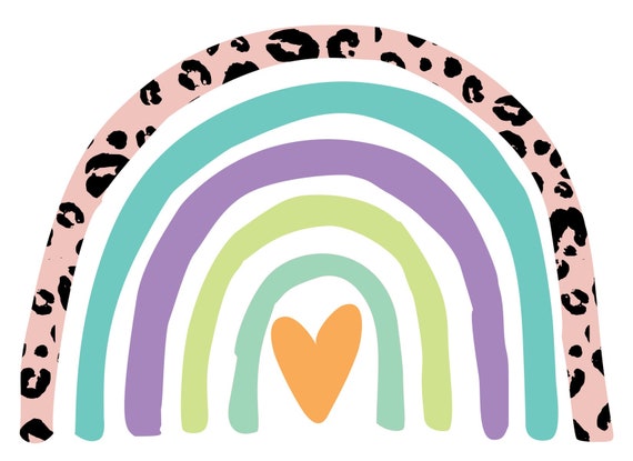 Download Rainbow Leopard Cheetah Watercolor Svg Png Instant Download Etsy