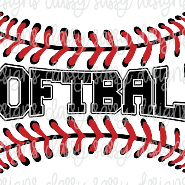 Softball Stitches Laces Threads PnG SVG INSTANT DOWNLOAD Print and Cut File Silhouette Cricut Sublimation