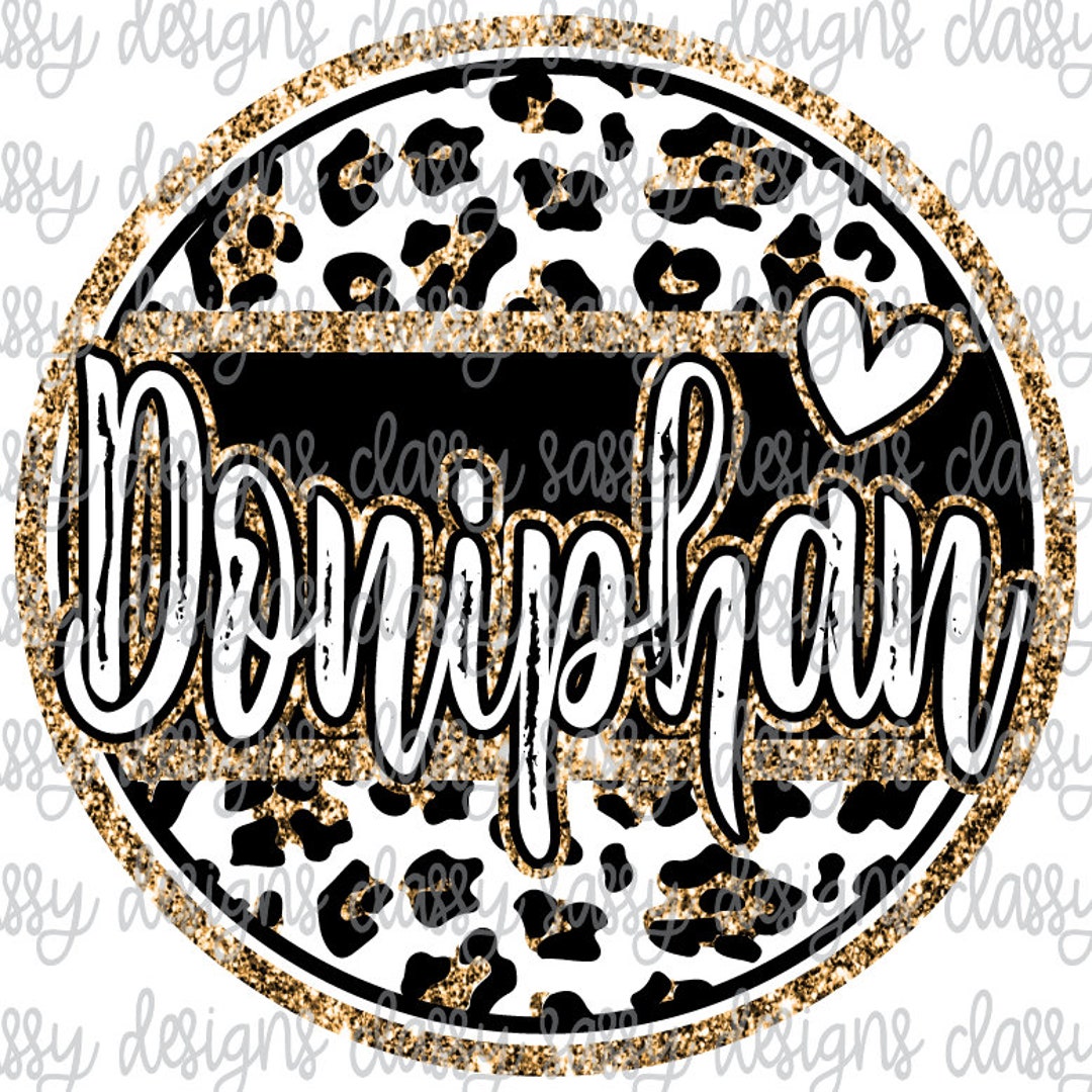 Doniphan Gold Glitter School Mascot Leopard Svg PNG INSTANT Etsy