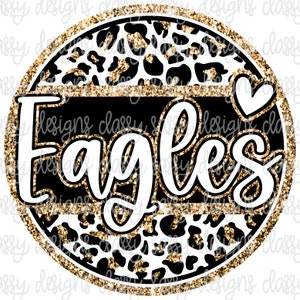 Eagles Gold Glitter School Mascot, School Spirit png, Sports png, Svg PNG INSTANT DOWNLOAD Sublimation, Dtf, Print and Cut
