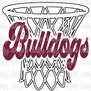Bulldogs Maroon Basketball School Mascot, School Spirit png, Sports png, Svg PNG INSTANT DOWNLOAD Sublimation, Dtf, Print and Cut