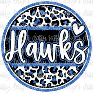 Hawks Royal Blue Glitter School Mascot, School Spirit png, Sports png, Svg PNG INSTANT DOWNLOAD Sublimation, Dtf, Print and Cut