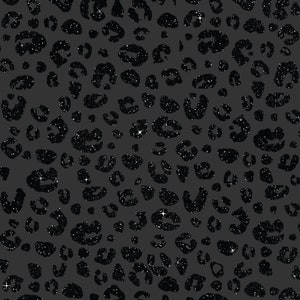 Black Matte Glitter Leopard Cheetah Digital Paper Background INSTANT DOWNLOAD Print and Cut File Silhouette Cricut Sublimation