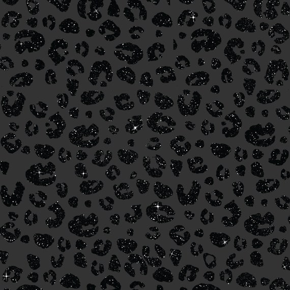 Black Matte Glitter Leopard Cheetah Digital Paper Background INSTANT  DOWNLOAD Print and Cut File Silhouette Cricut Sublimation