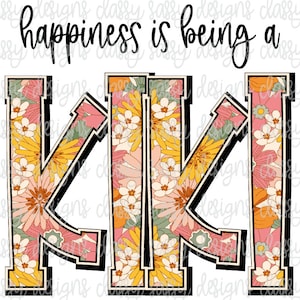 La felicidad es ser una Kiki Mamá Mamá Abuela Día de la Madre Svg PNG DESCARGA INSTANTE Imprimir y Cortar Archivo Silueta Cricut Sublimación