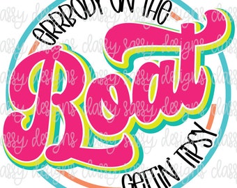 Errbody on the Boat aangeschoten Svg, bootshirt Svg, zomer Svg, Lake Png, Camper Life Svg, sublimatie ontwerp PNG INSTANT DOWNLOAD
