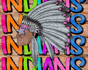 Mascotte della scuola indiana, stelle mascotte, mascotte preppy, spirito scolastico png, sport png, PNG DOWNLOAD IMMEDIATO Sublimazione, DTF, stampa e taglio