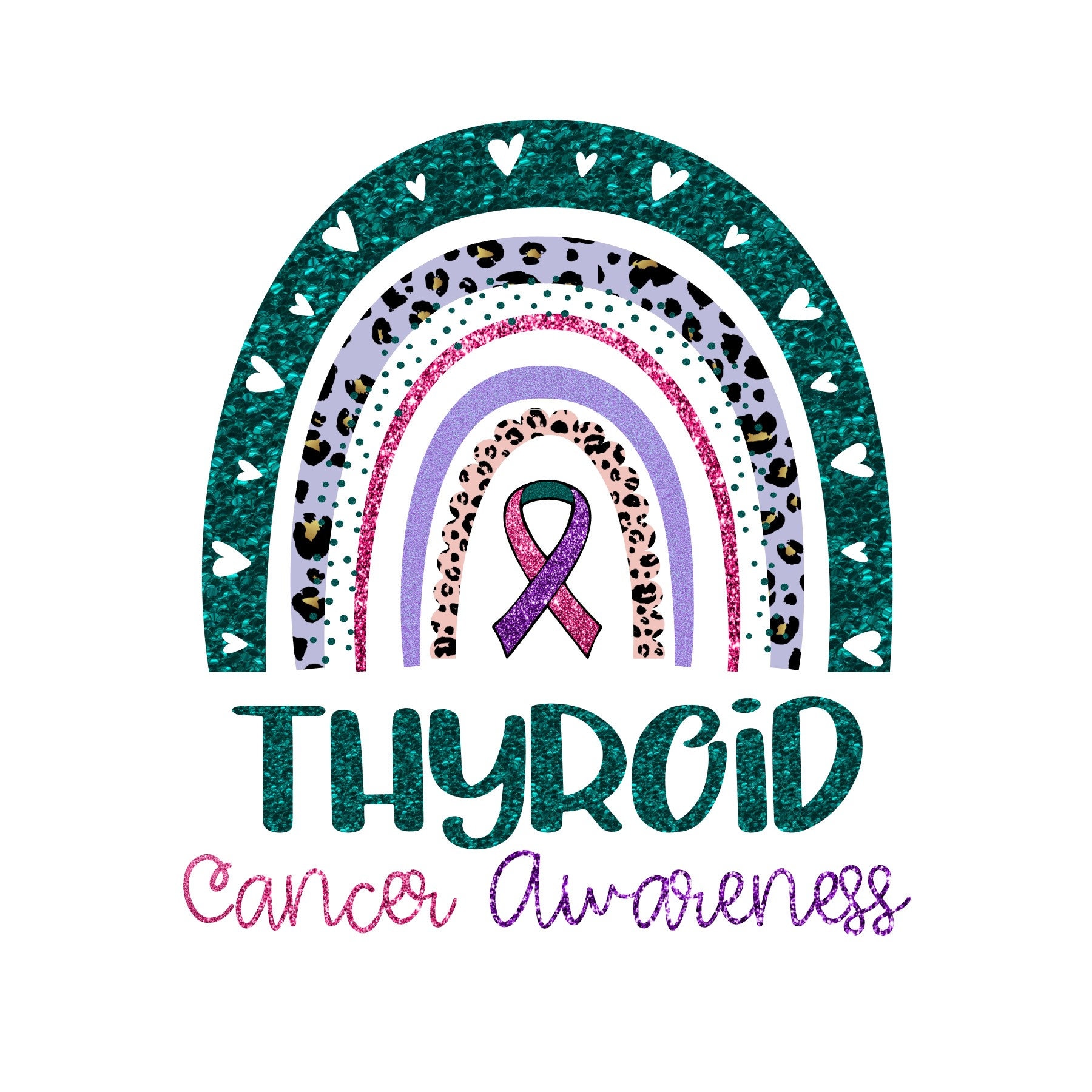 Thyroid Cancer Awareness Ribbon Svg PNG INSTANT DOWNLOAD Cut Etsy Finland