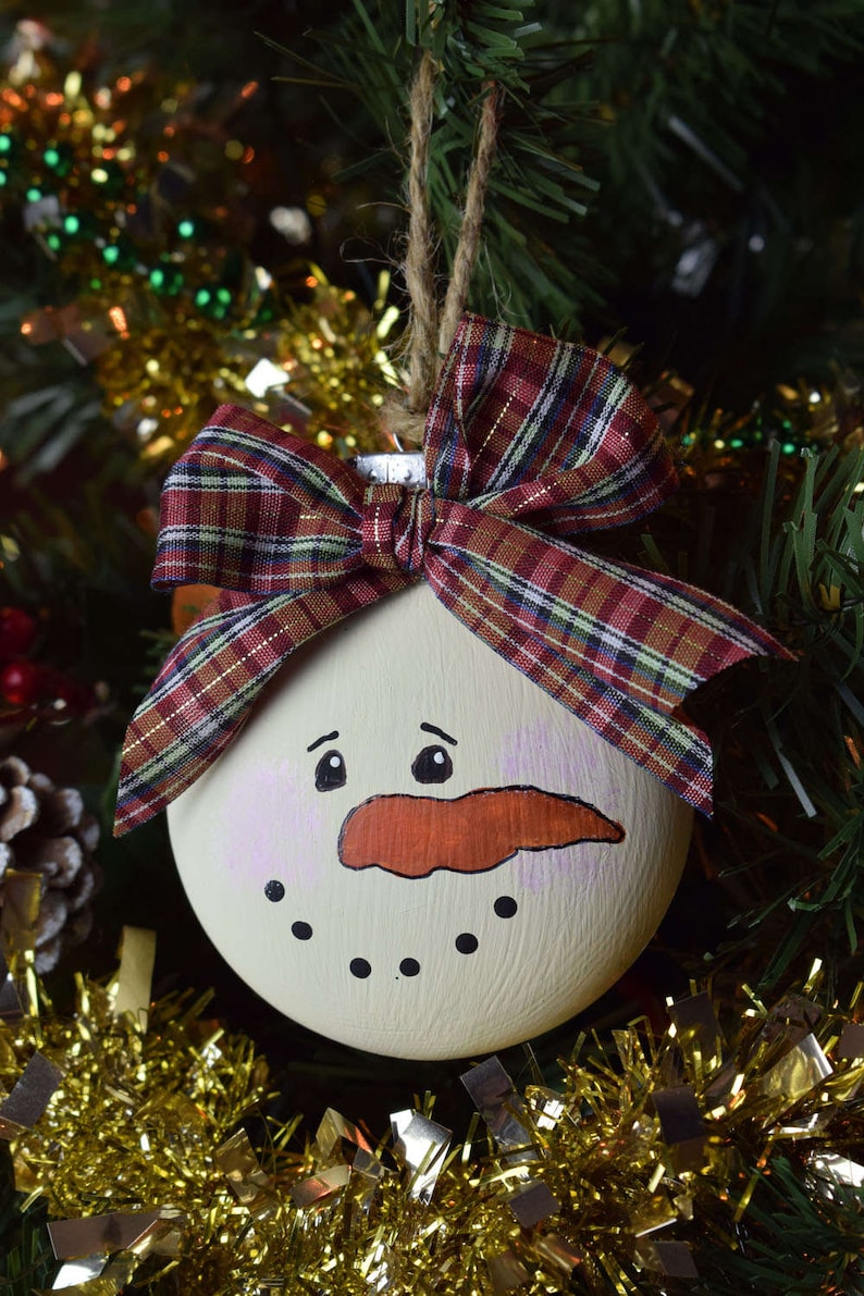Snowman Christmas Tree Ornament Christmas Tree Decor Snowman Etsy