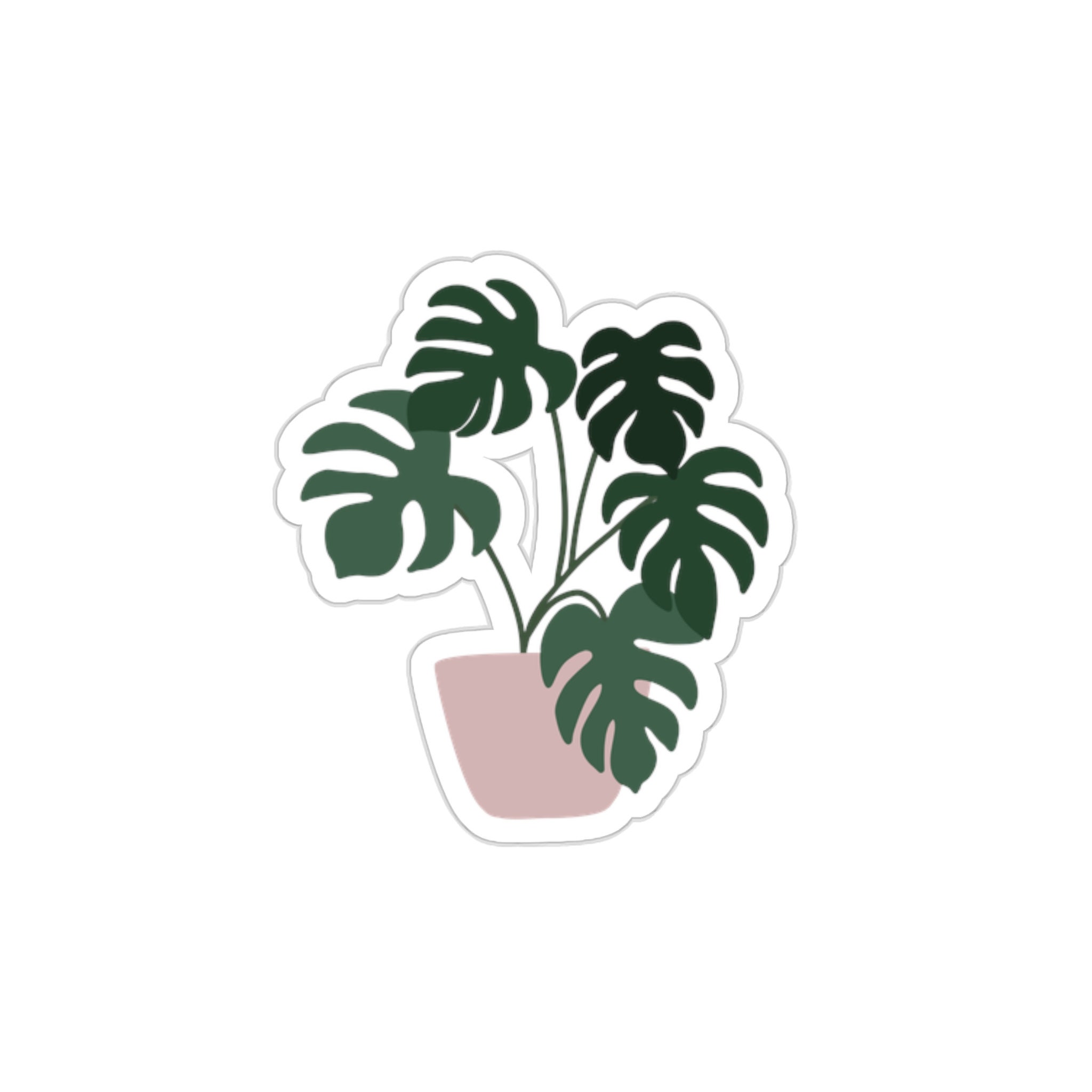 Pink Monstera Big Leaf Stickers - Etsy