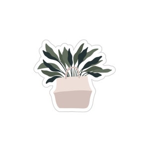 Boho Basket Planter Greenery Plant Sticker