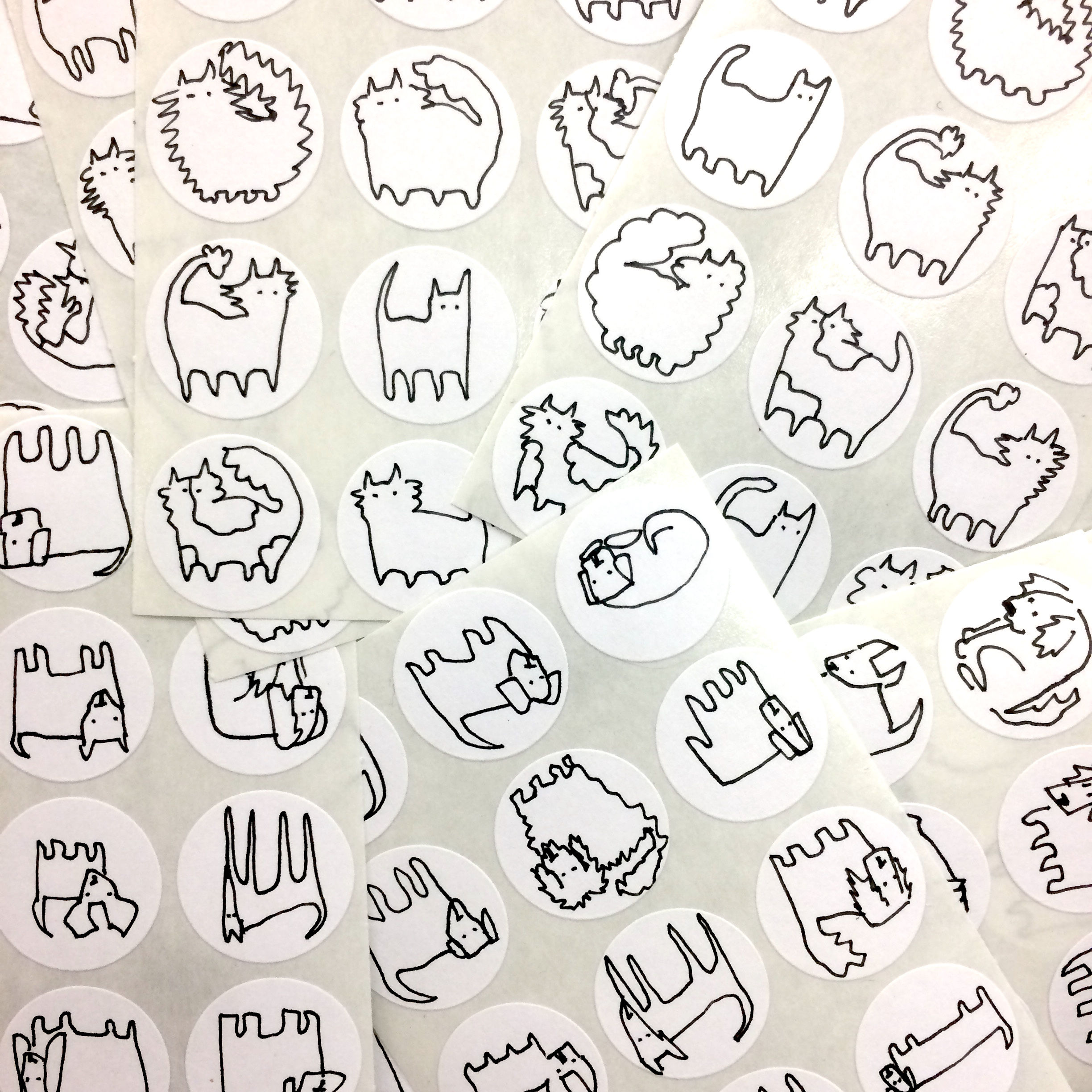 Hand Drawn Stickers Made to Order Etsy