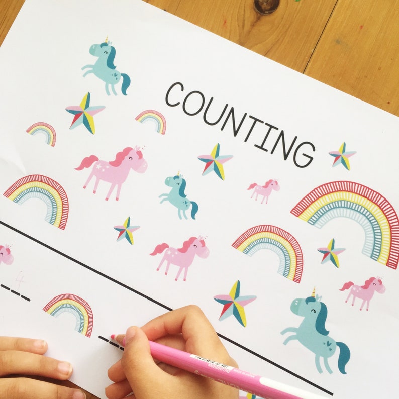 Unicorn Activity Kindergarten Worksheets Preschool | Etsy