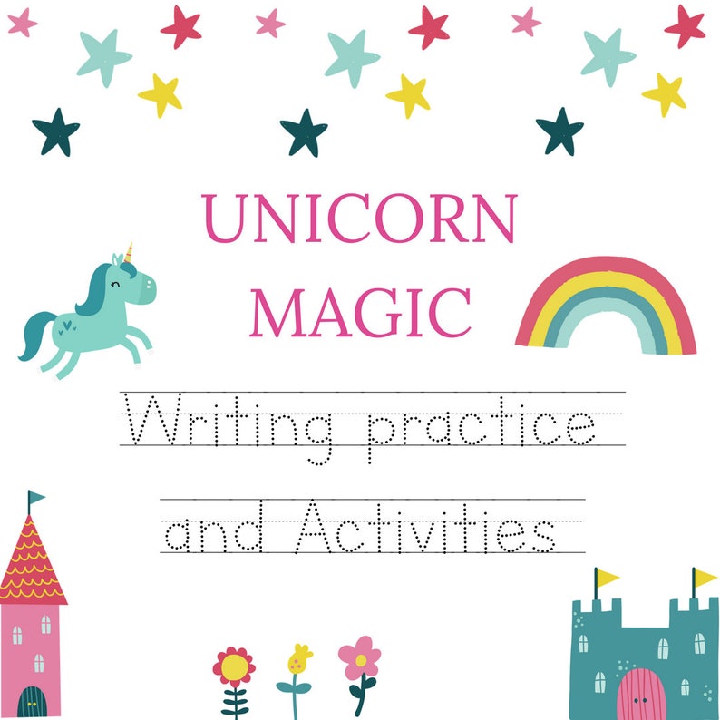Unicorn Activity Kindergarten Worksheets Preschool | Etsy