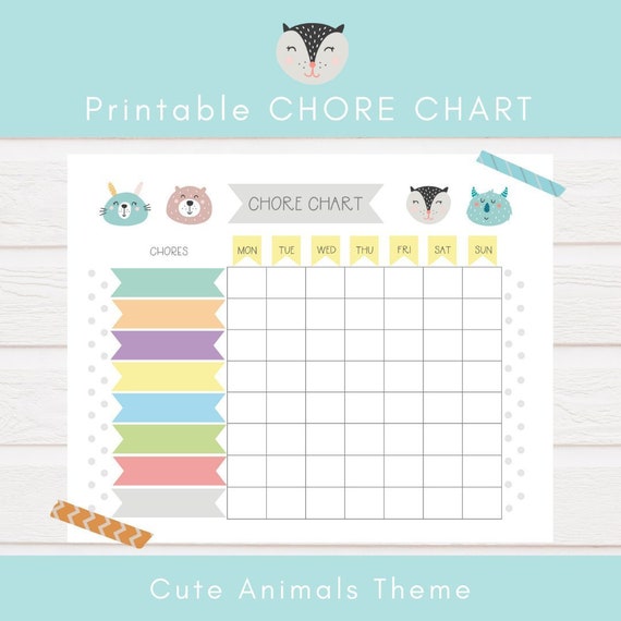 Animal Chore Chart