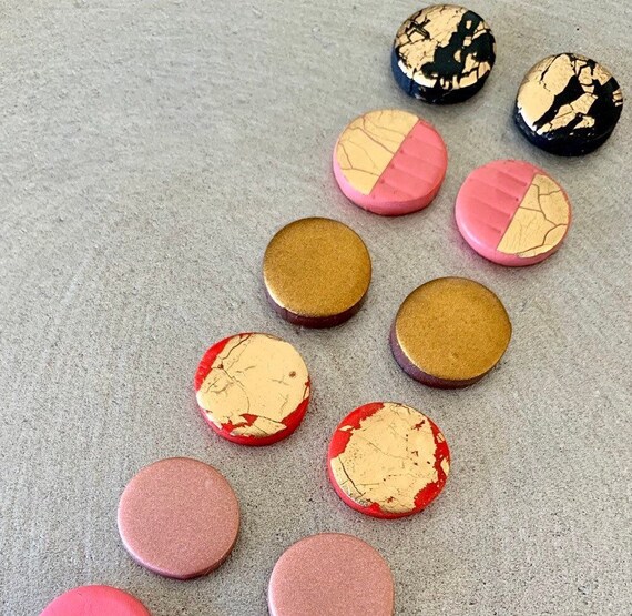 polymer clay studs
