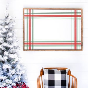 Christmas Plaid Printable, Holiday Decor, Christmas Wall Decor ...