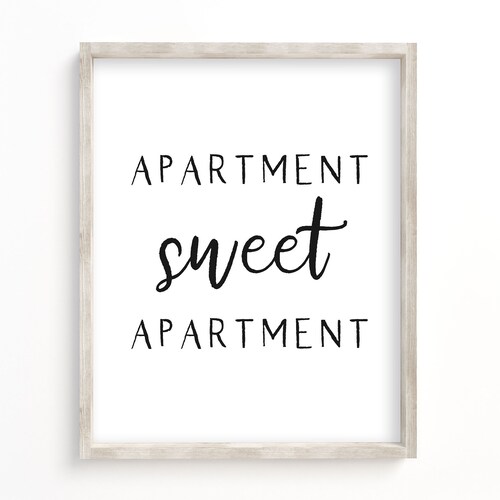 Apartment Sweet Apartment Printable Print Wall Decor Etsy