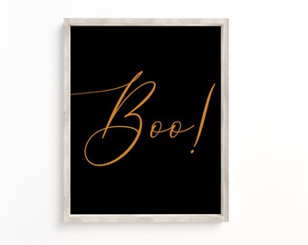 boo printable, boo print, boo halloween sign, halloween decor, halloween art, halloween print, boo sign, wall art, wall decor,