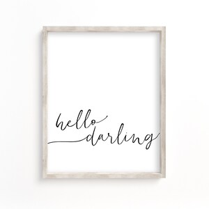 hello darling printable, nursery decor, printable decor, nursery wall art, darling wall art, nursery sign, printable wall art