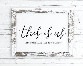 This is us printable this is us sign wall art the is us | Etsy