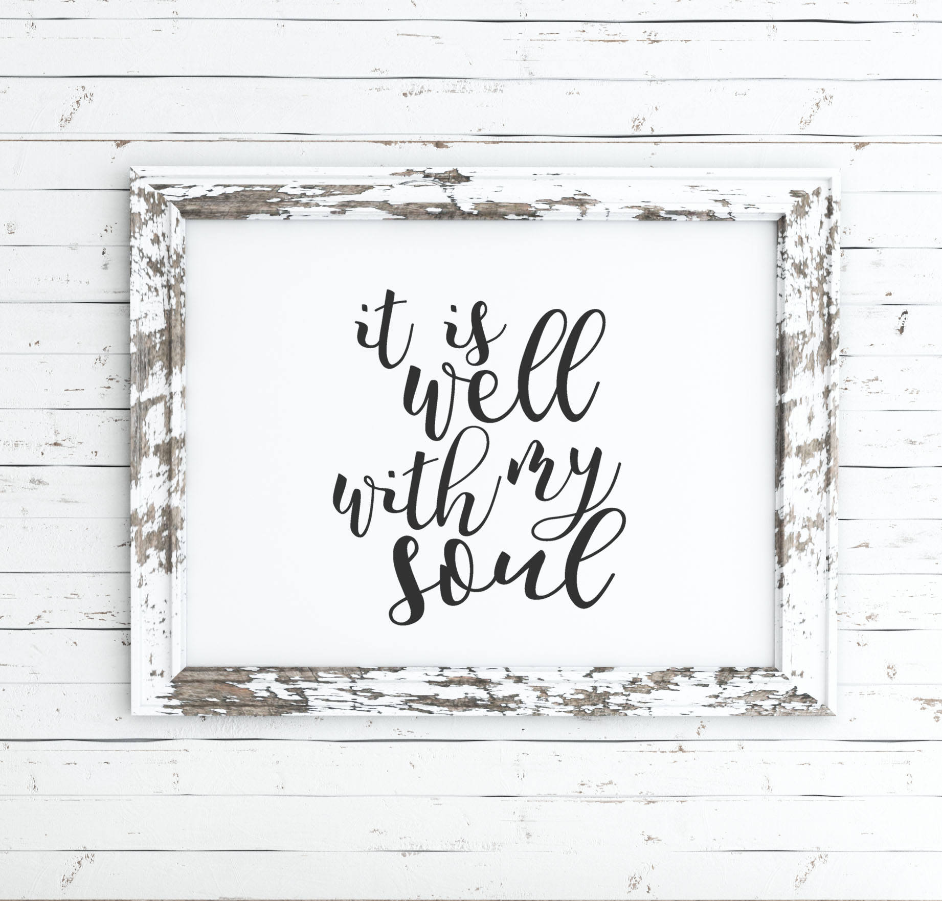 It is well with my soul print Christian wall art instant Etsy