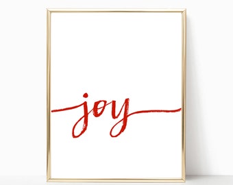 joy printable, joy print, Christmas print, wall art, Christmas sign, joy sign, Christmas printable, farmhouse christmas, christmas decor