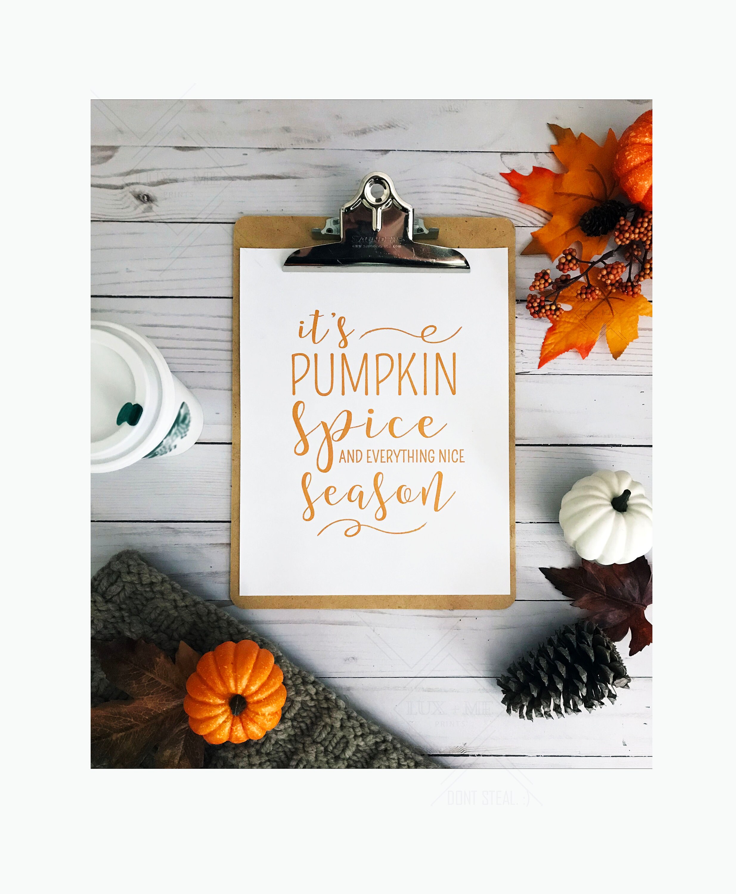 It's Pumpkin Spice and Everything Nice Season Printable - Etsy UK