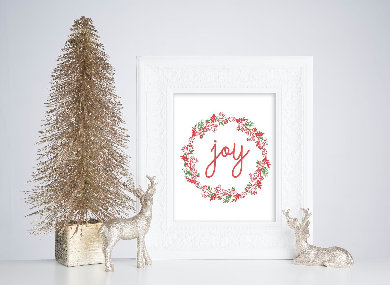 Joy Printable Joy Print Joy Sign Christmas Wall Decor Joy Etsy
