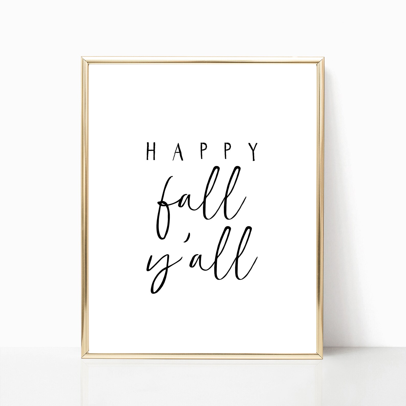 Happy Fall Y'all Printable Fall Decor Autumn Decor Fall - Etsy