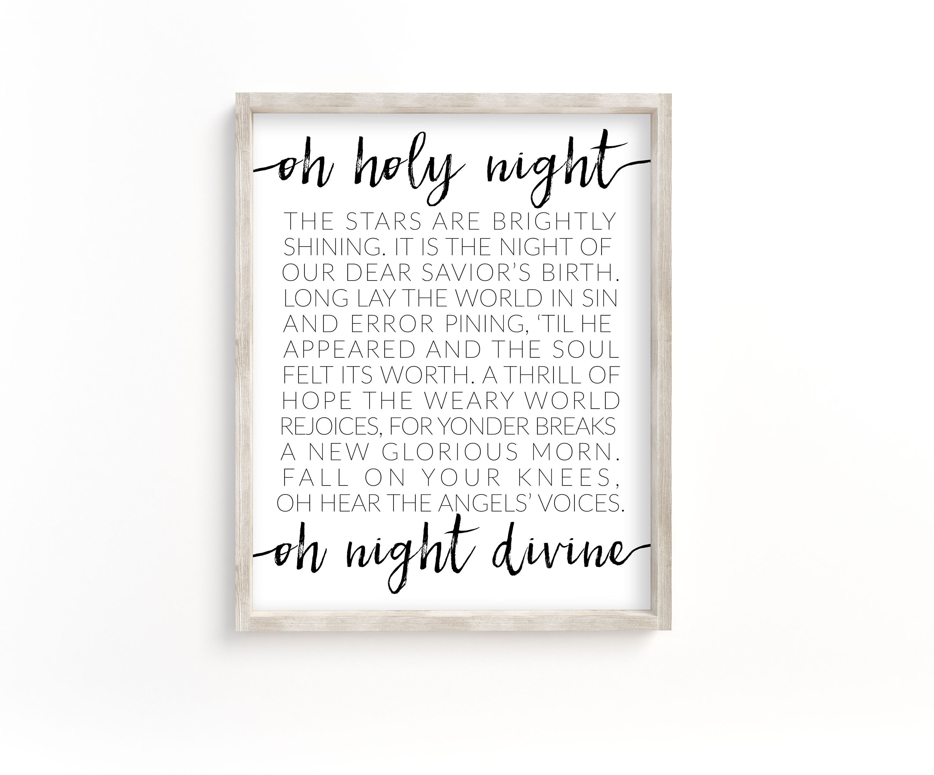 O Holy Night Lyrics Clipart Graphic by blursbyai · Creative Fabrica