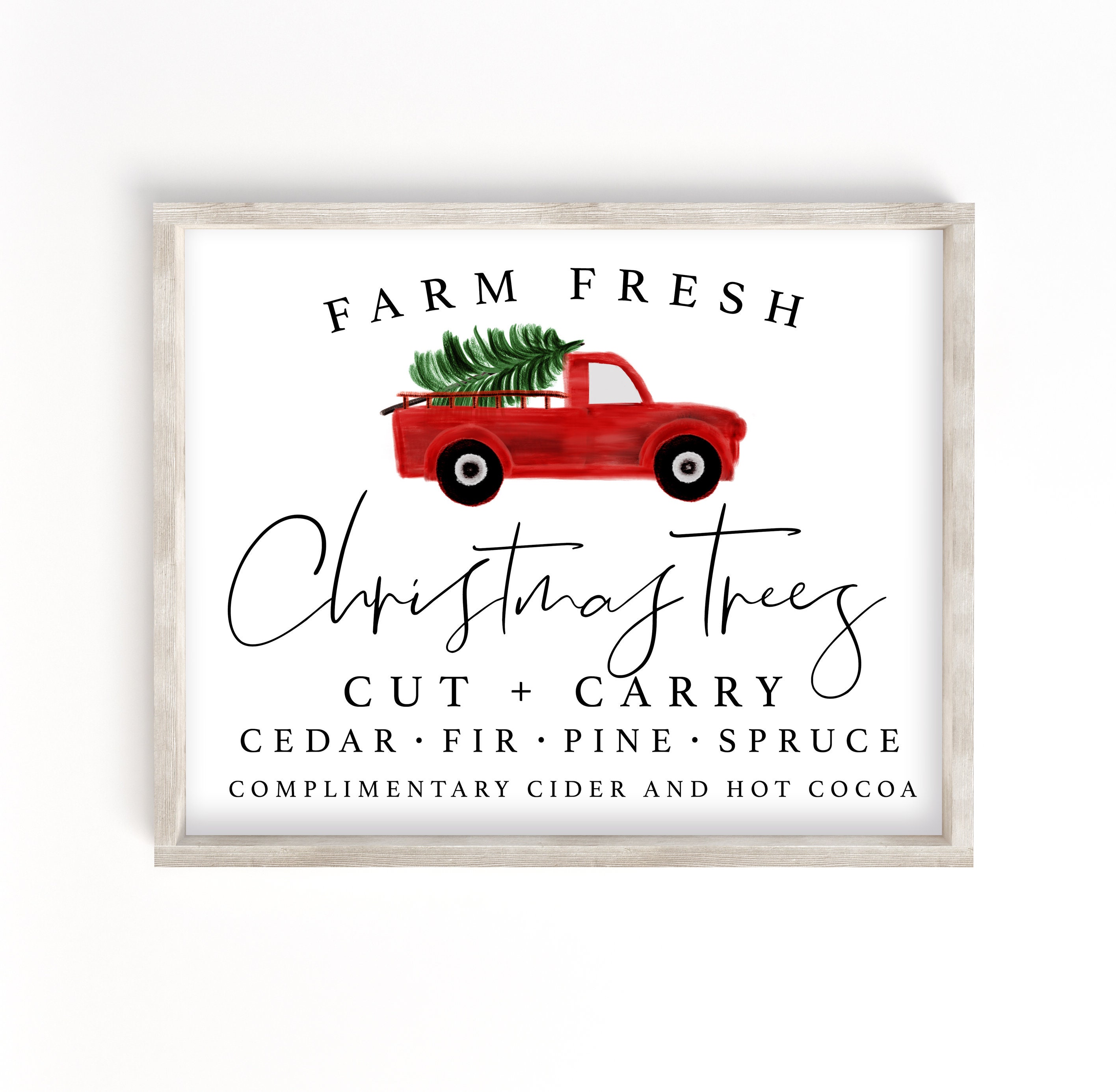 Farm Fresh Christmas Tree Printable Christmas Tree Print | Etsy