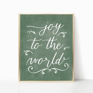 joy to the world Christmas printable, holiday decor, sign, Christmas printable art, Christmas sign, wall art, Christmas decor, wall decor