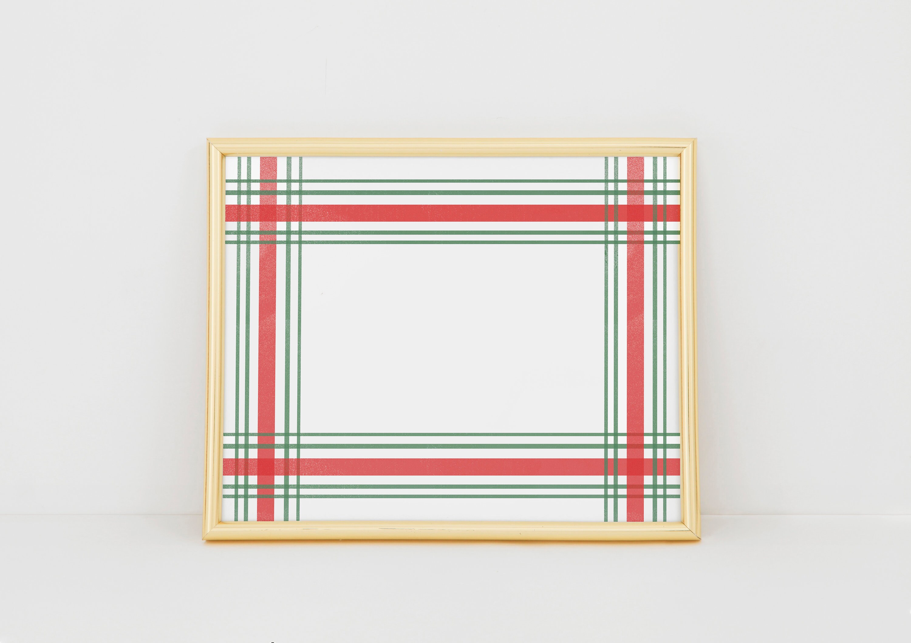 Christmas Plaid Printable Holiday Decor Christmas Wall - Etsy