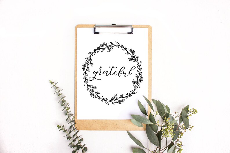 Grateful Printable Grateful Print Grateful Sign Home Decor - Etsy