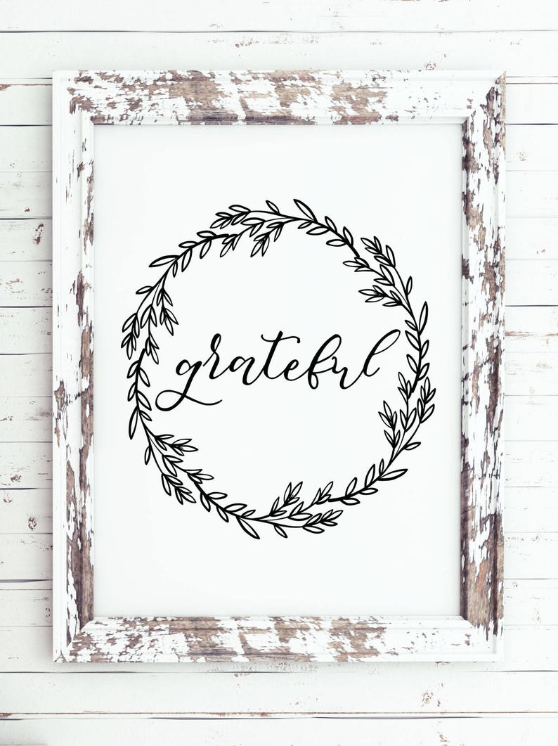 Grateful Printable Grateful Print Grateful Sign Home Decor - Etsy