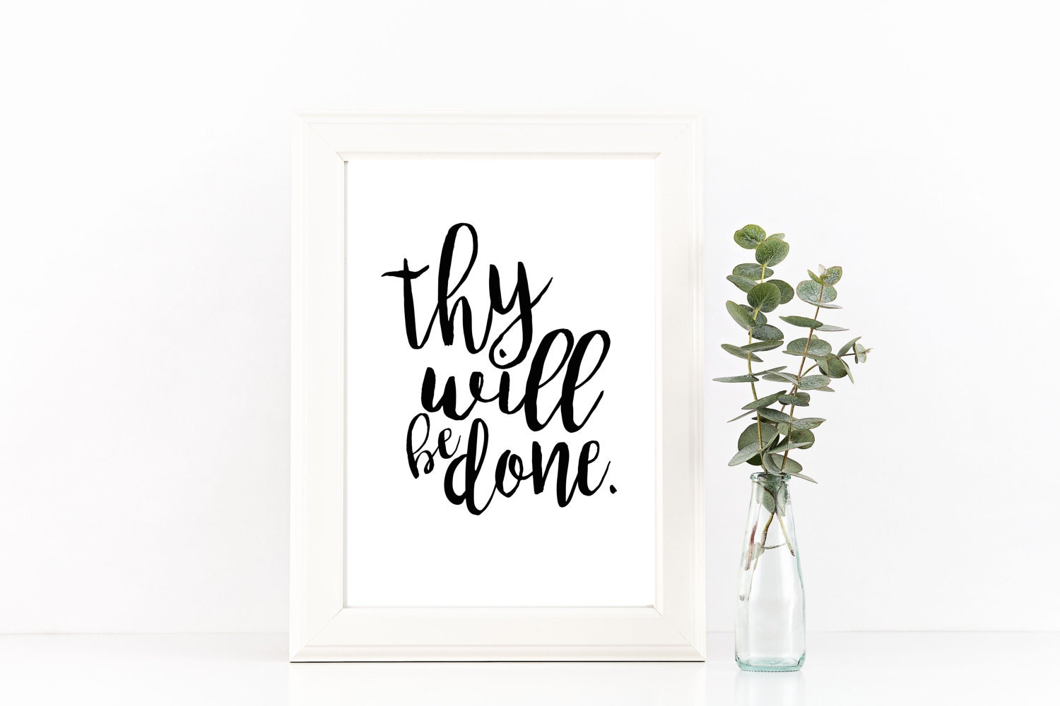 Thy Will Be Done Printable, Print, Christian Wall Art, Home Decor, Wall ...