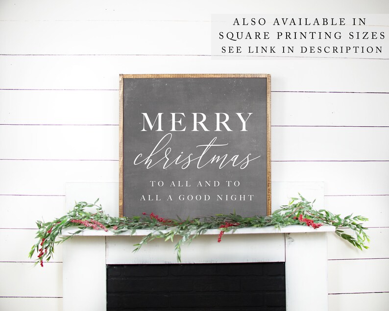 Merry Christmas to All and All a Good Night Printable | Etsy