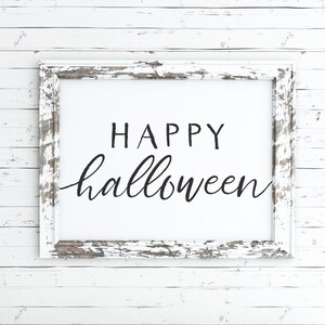 Happy Halloween Printable Halloween Decor Halloween Art - Etsy