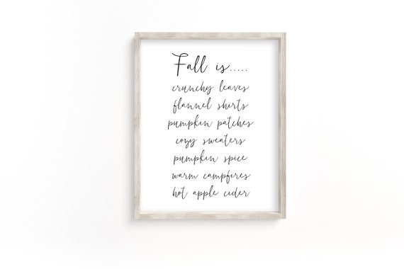 fall printable art, autumn printable, fall printable, fall wall art, fall decor, autumn sign, fall print, fall sign