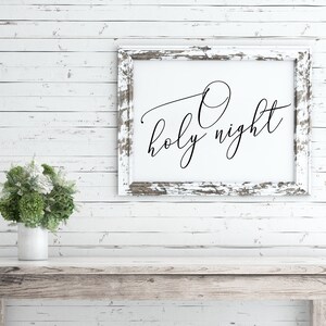 O Holy Night Printable, Oh Holy Night Print, Sign, Christmas Printable ...