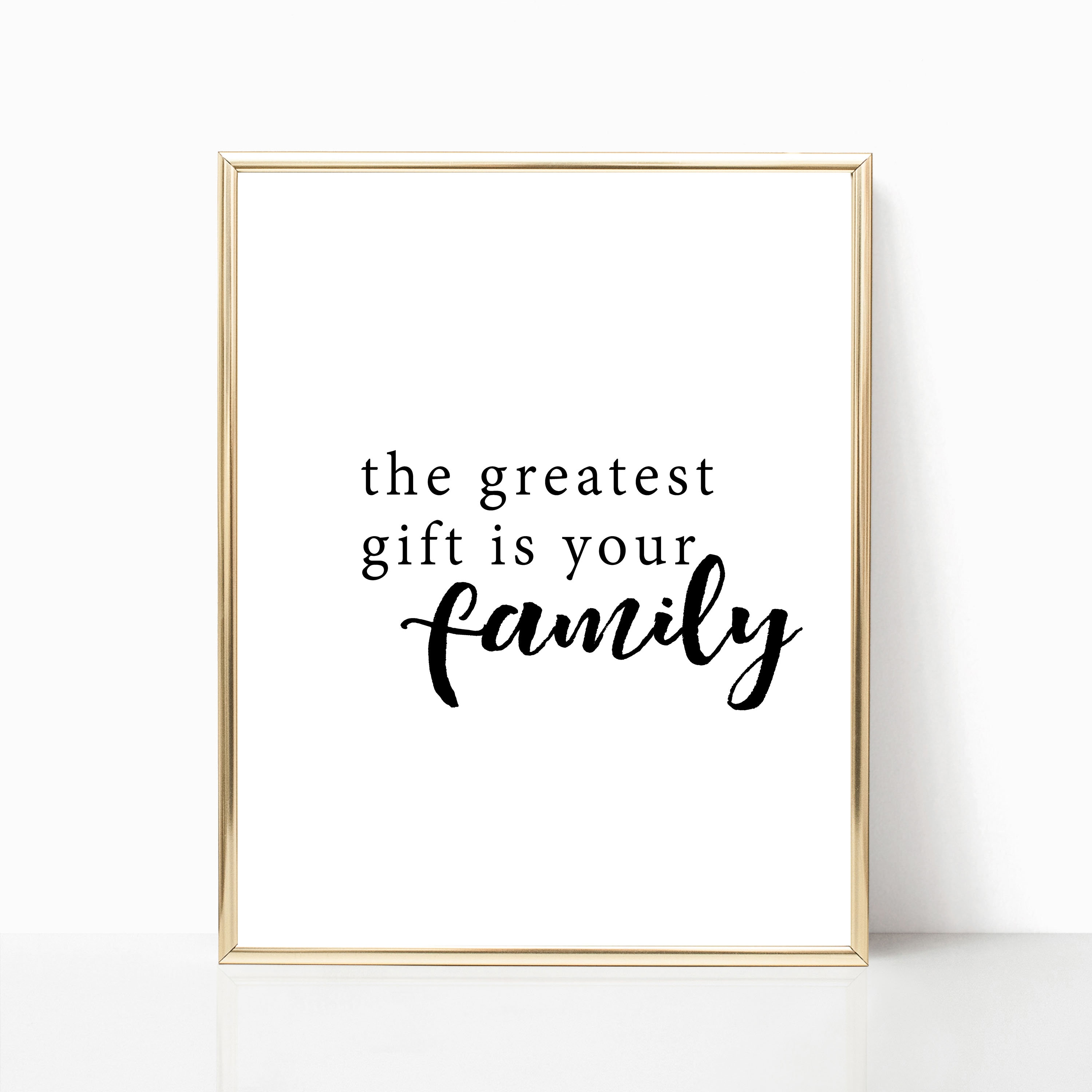 Family Printable Wall Art Family Print the Greatest Gift is | Etsy