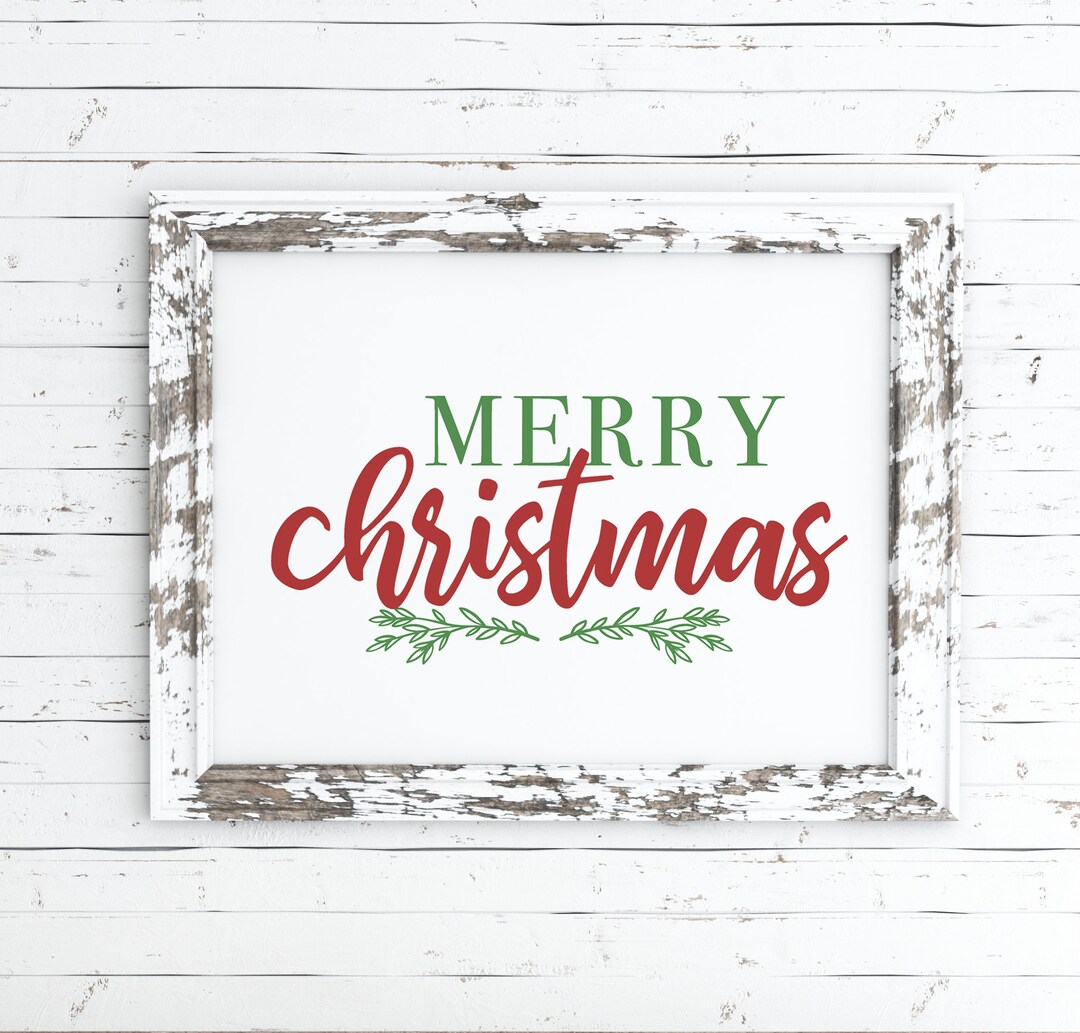 Merry Christmas Printable, Christmas Decor, Merry Christmas Print ...