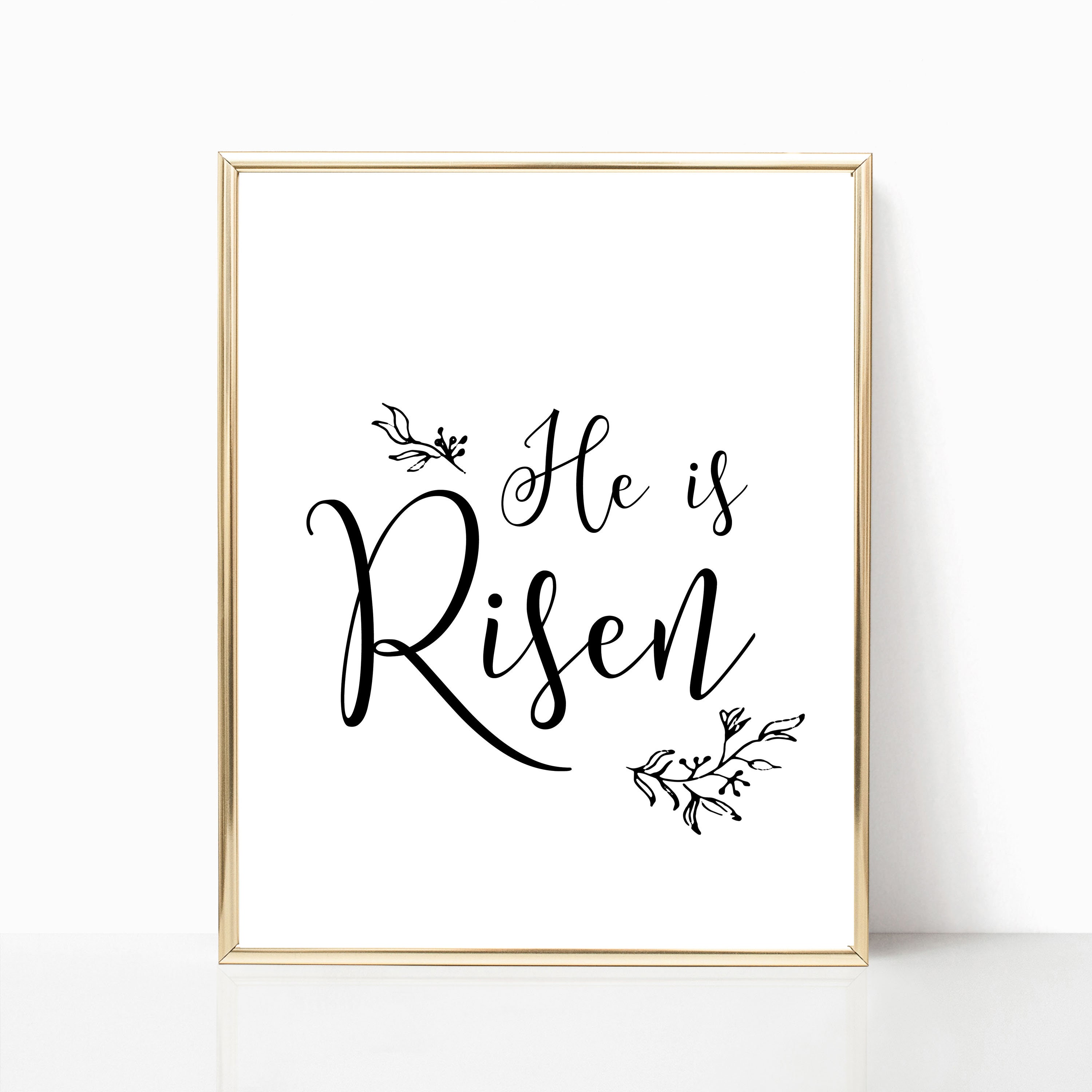 He is risen printable, Easter printable, Easter print, He is risen sign, Passover decor, Easter decor, printable wall art, wall decor, print