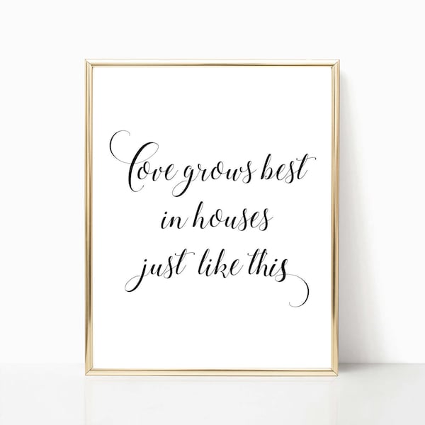 Love Grows Best Printable - Etsy
