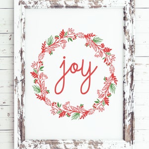 Joy Printable, Joy Print, Joy Sign, Christmas Wall Decor, Joy Christmas ...