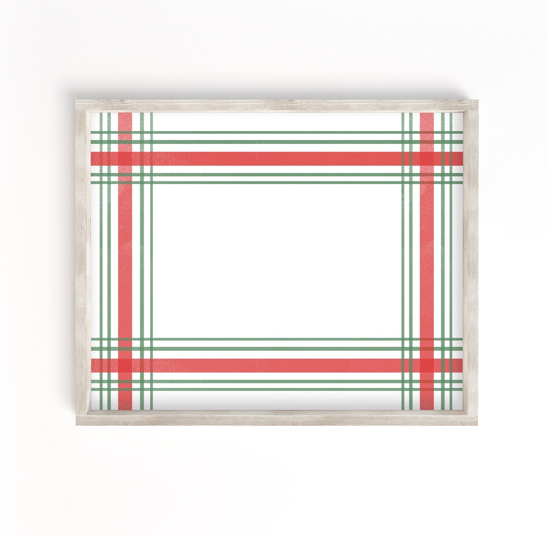 Christmas Plaid Printable, Holiday Decor, Christmas Wall Decor ...